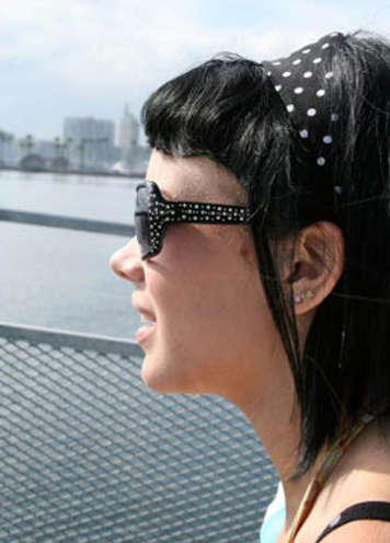 Teen girl on boat
